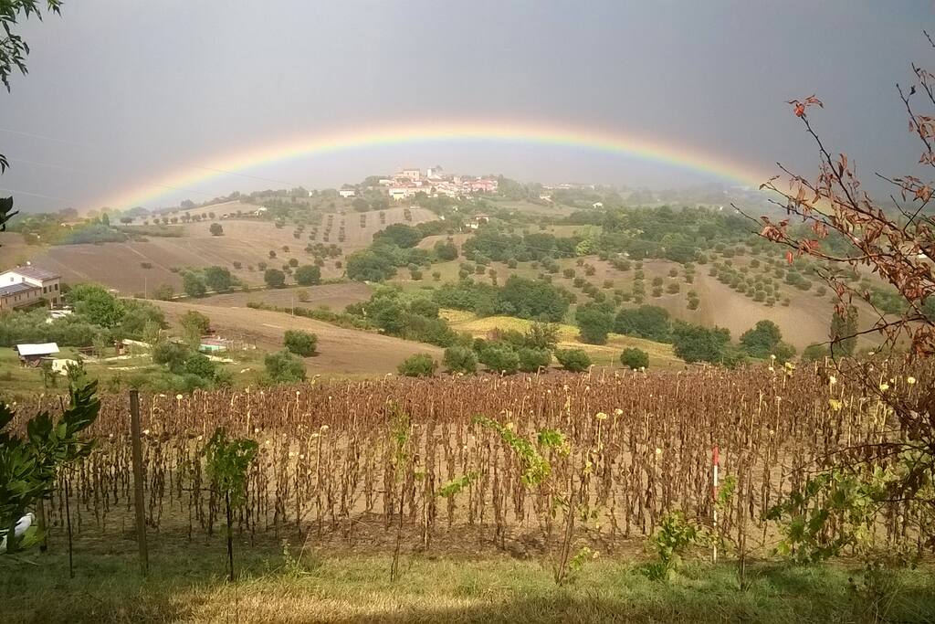 Panorama a est con mare sullo sfondo