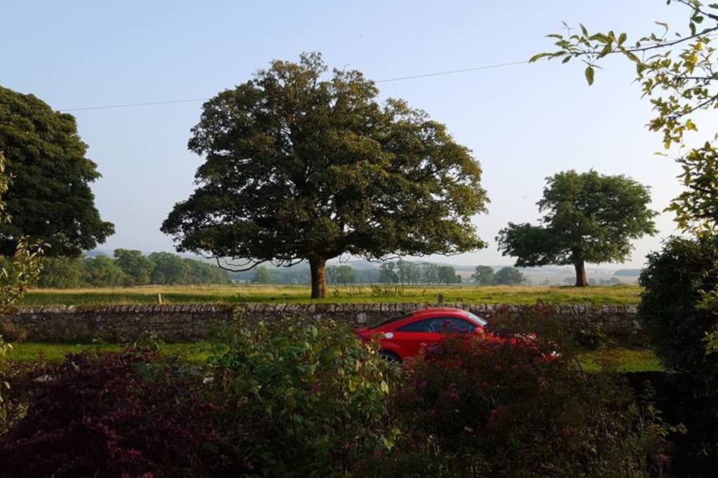 Panoramic views across Northumberland -
here showing view from the front windows to the south