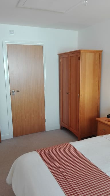 Wardrobe, chest of drawers and dressing table. Folder with info on local amenities, bus timetables, tourist attractions & a hostess full of local knowledge!