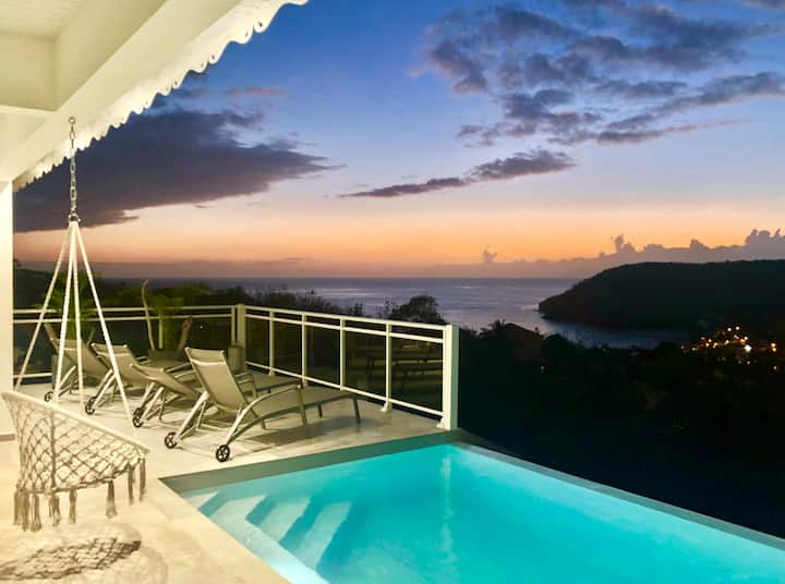 charming villa infinity pool Caribbean view Houses for Rent in Les