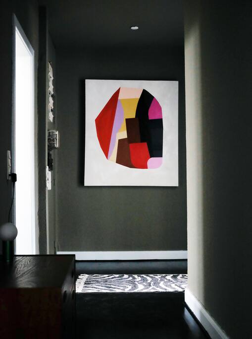 The entrance hall. The layout of the apartment is unusual for Copenhagen - nice and open with connecting rooms so that is feels very spacious.