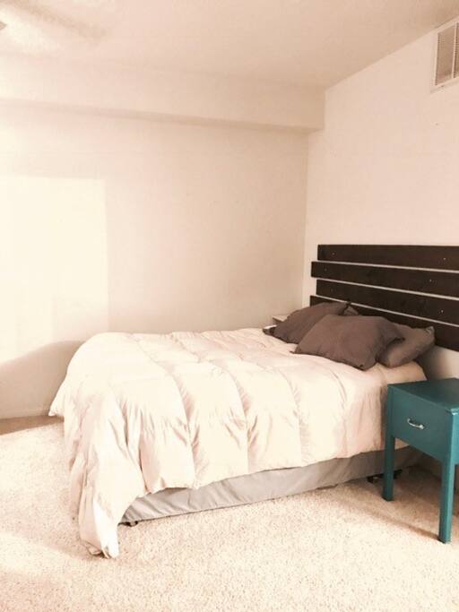 Queen bed as well as a queen air mattress available.