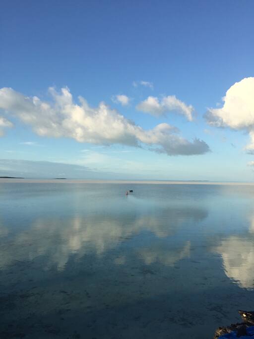 Reflection of clouds viewed right off the verandah