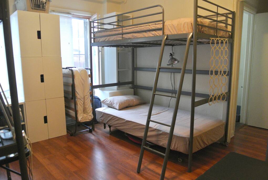 Two bunk beds