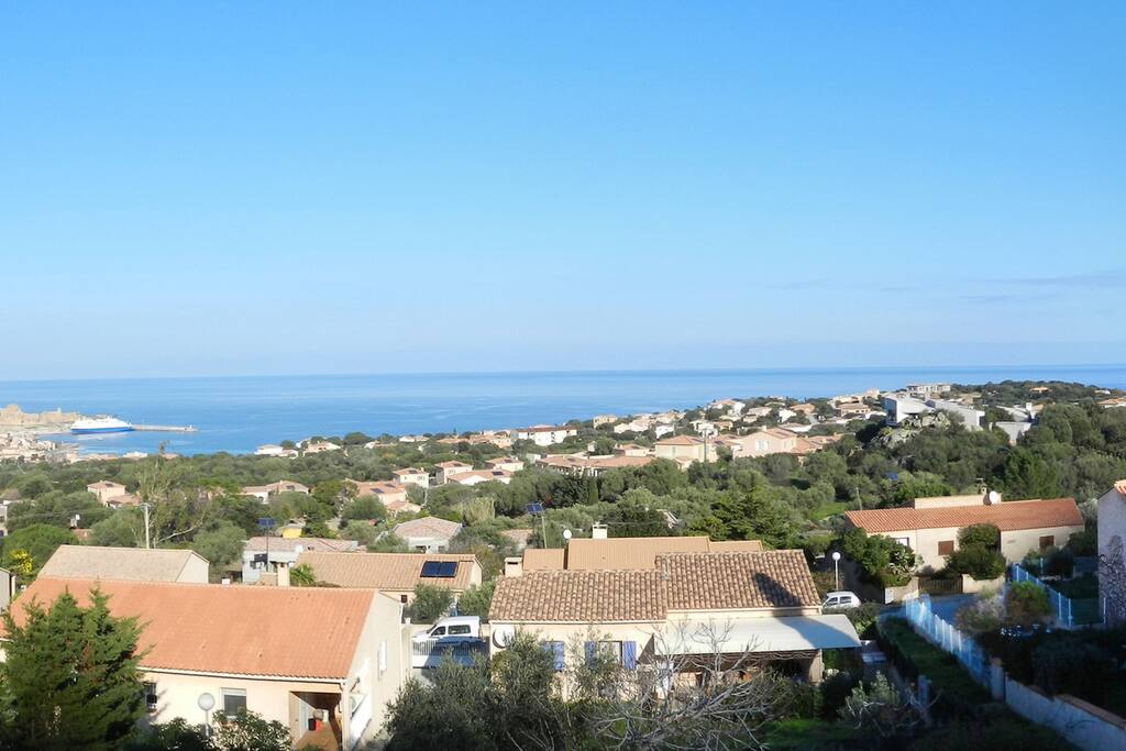 La vue de l'appartement sur Ile Rousse