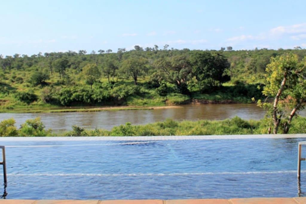 Pool overlooking Crocodile River into Kruger National Park