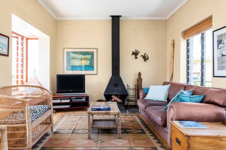 Swim in Tidal Pools, sunny house with fireplace