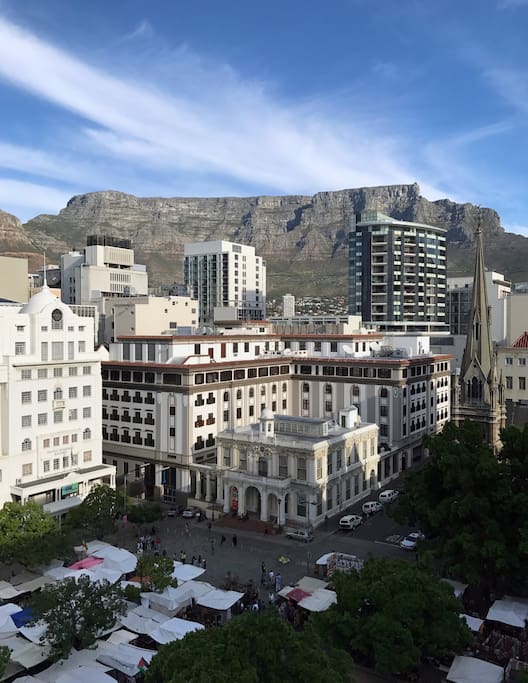 The perfect position -overlooking Greenmarket Sq and iconic Table Mountain
