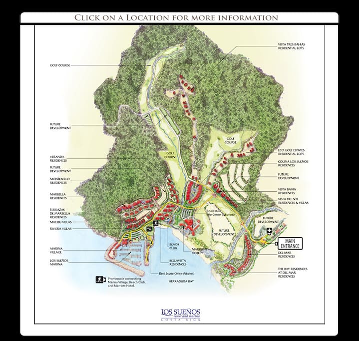 Los Sueños Resort Map