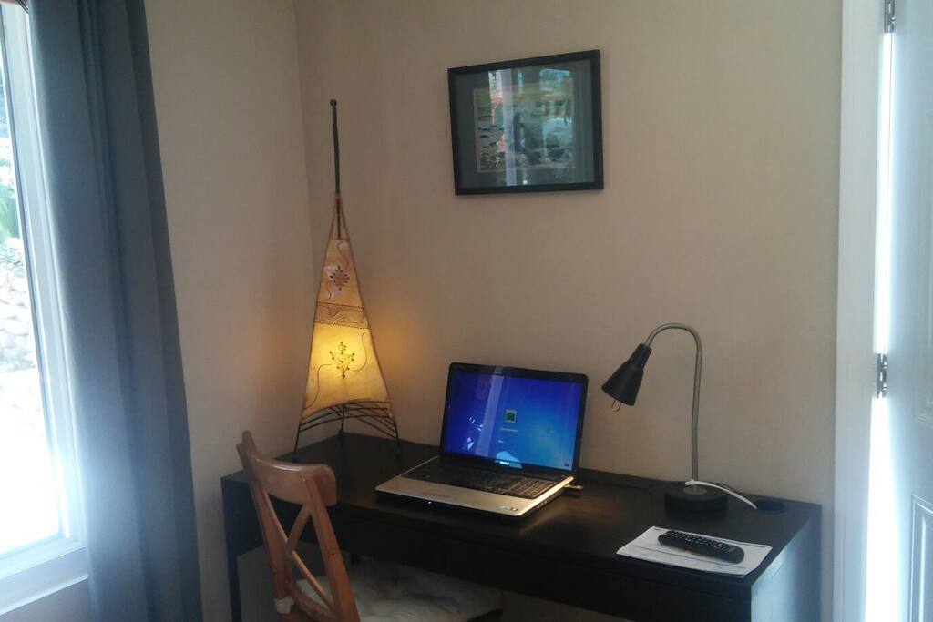 Desk for computer and WiFi access