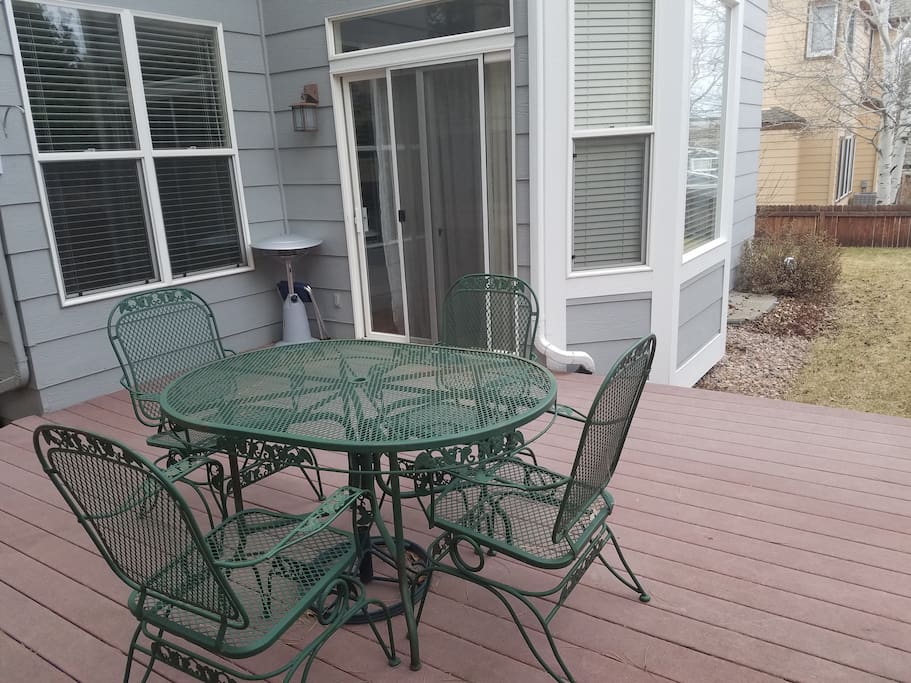 Backyard with deck and grill