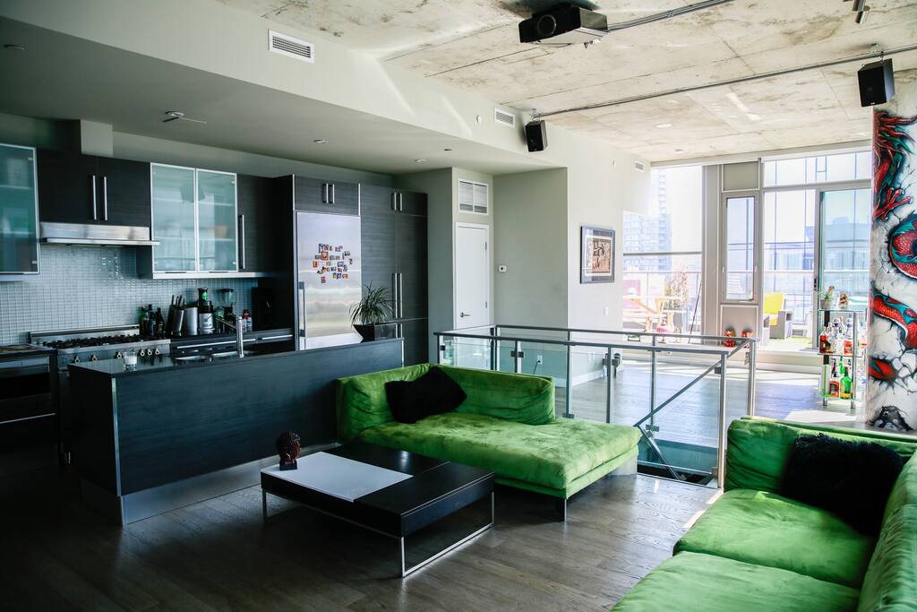 Open concept. Large deep seated couches