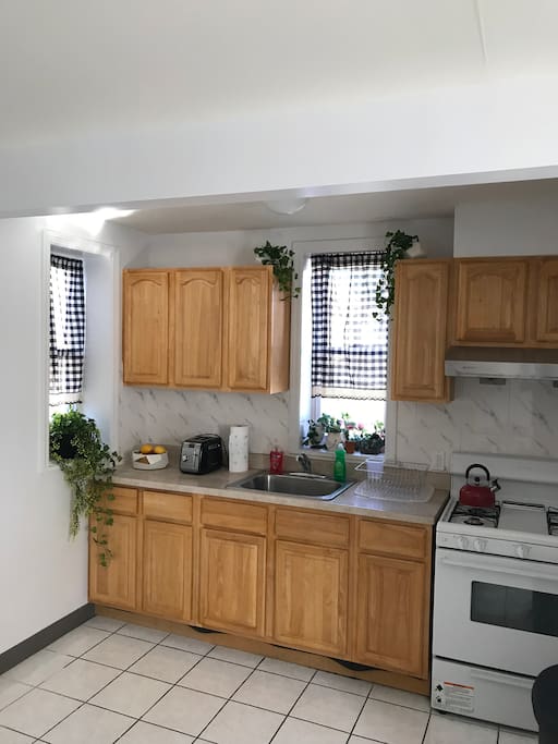 Large communal kitchen