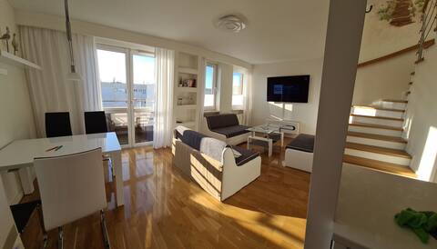 Popular Airbnb listing: Above the rooftops of Kołobrzeg 10 min to the beach in Kołobrzeg