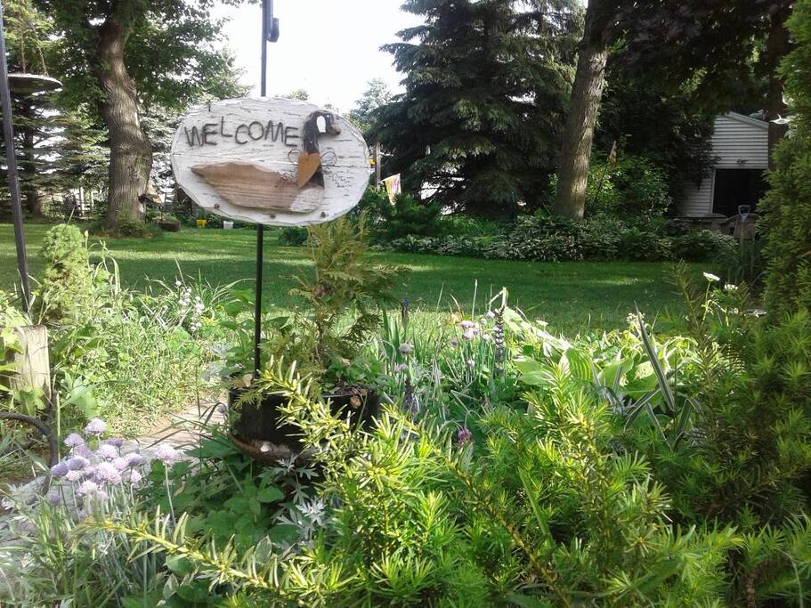 Welcome! Pick some chives on your way in!