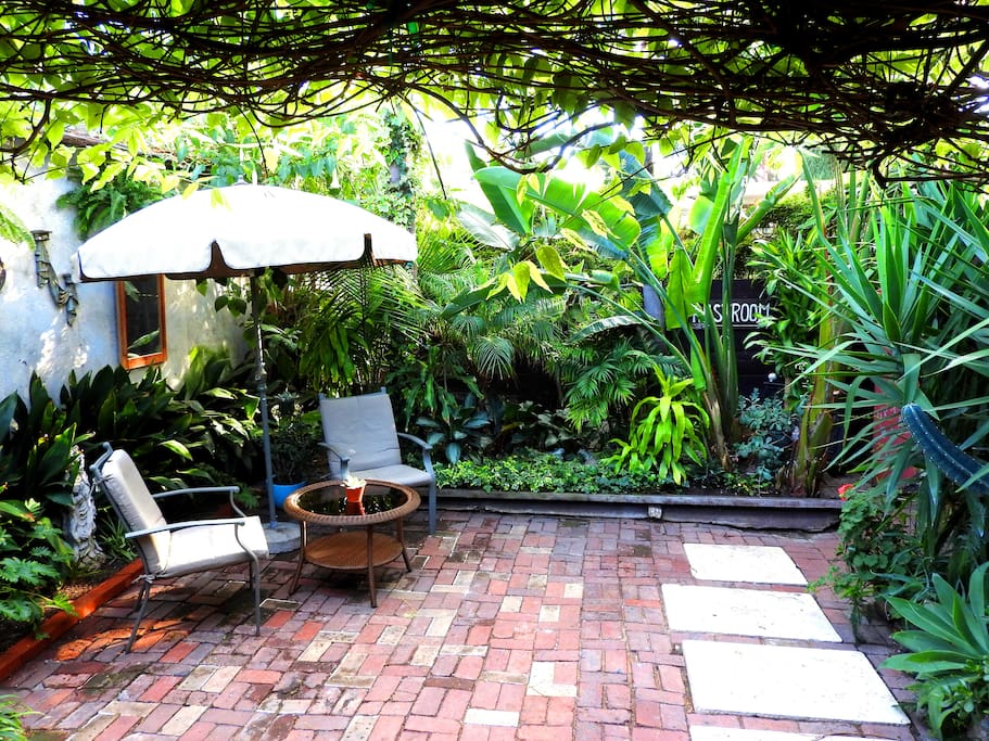 Enjoy a coffee and take in the greenery