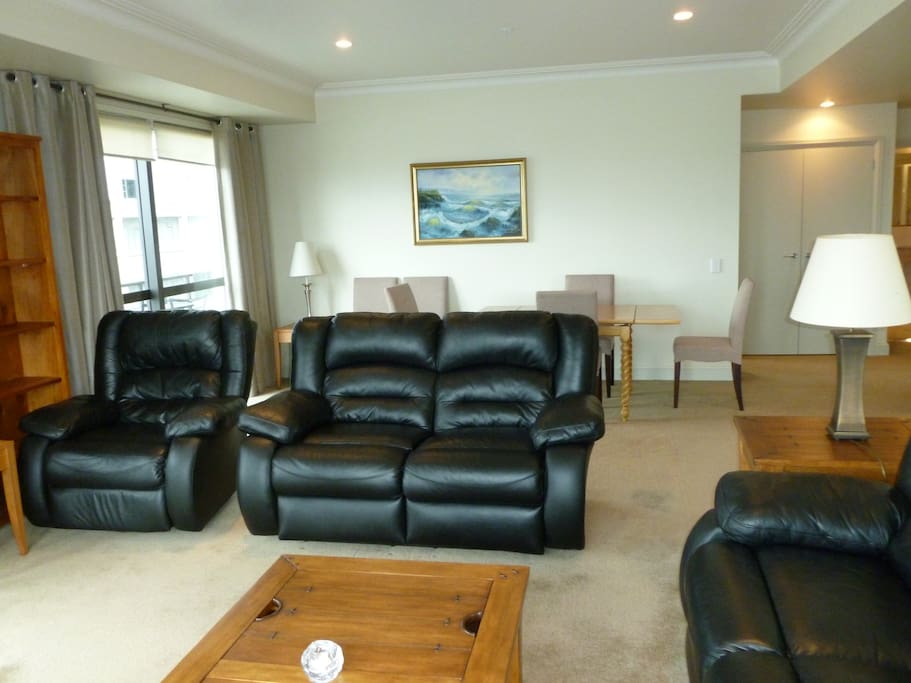 Open plan living area with SKY TV, movies and sport and unlimited wifi all included.
