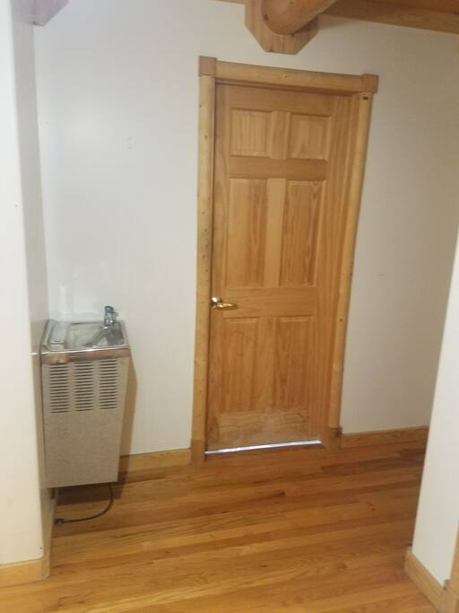 Hallway drinking fountain