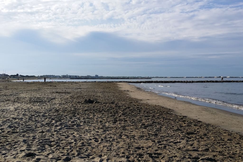 Plage devant la résidence. Vue sur Le Grau du Roi