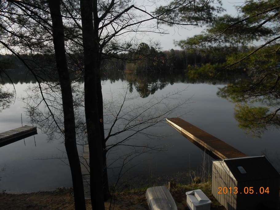 View from the deck and living room.