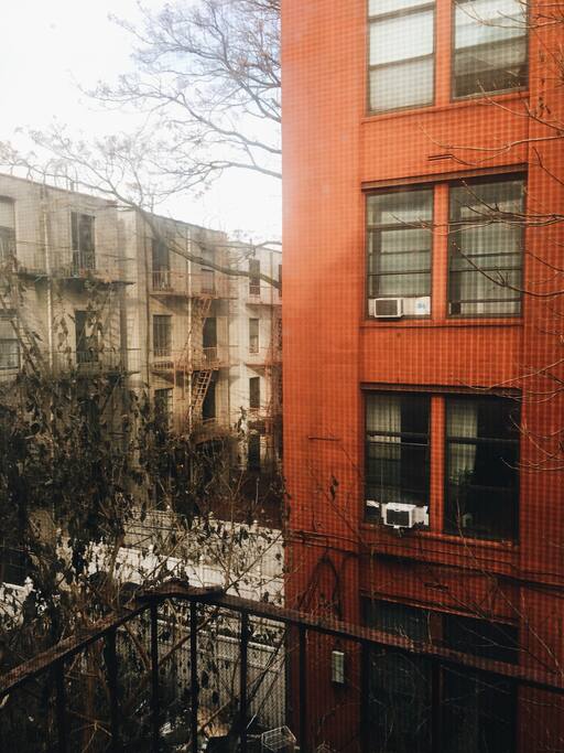 A sunny bedroom window where you can look out and have your morning coffee while reading poetry or listening to soulful music.