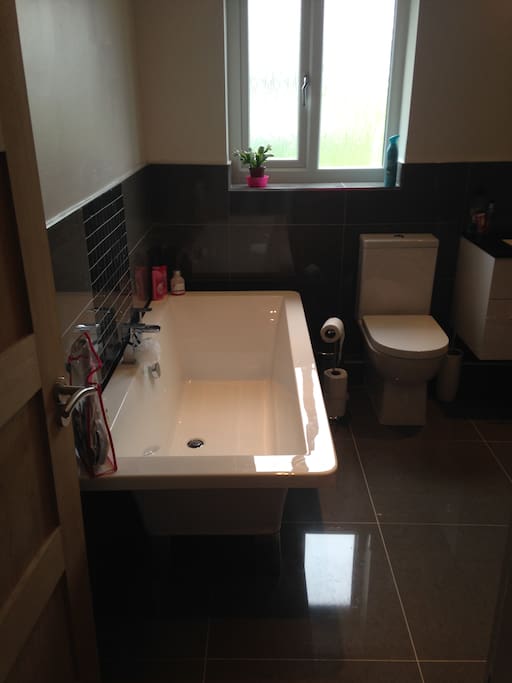 Your private bathroom! Free standing bath, newly renovated, clean and tranquil
