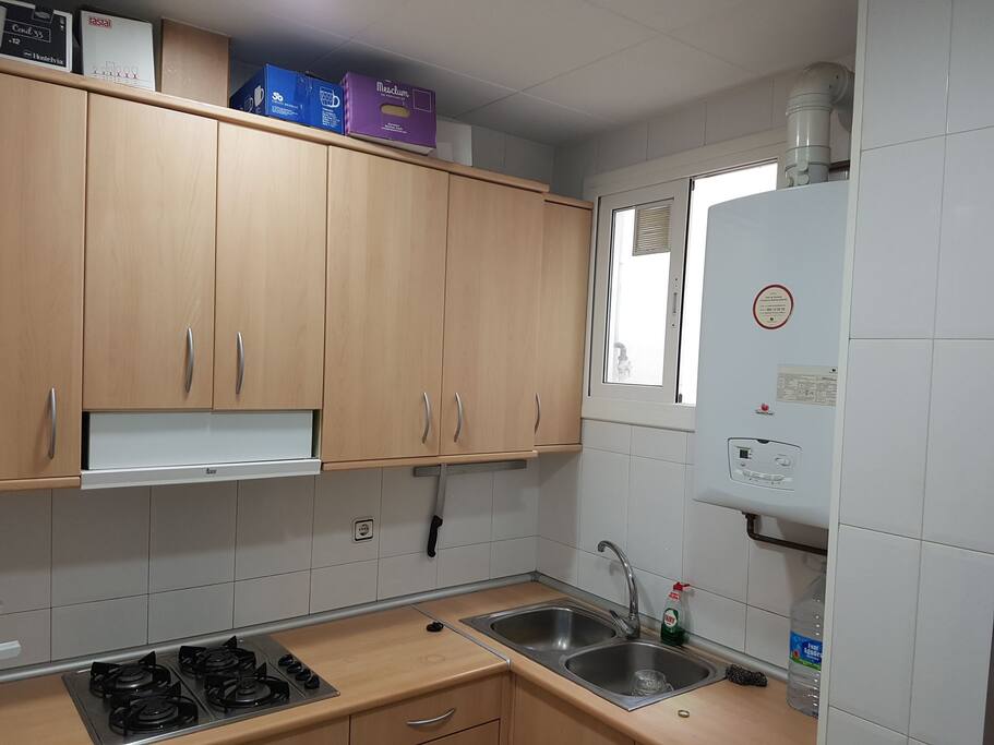 the kitchen
