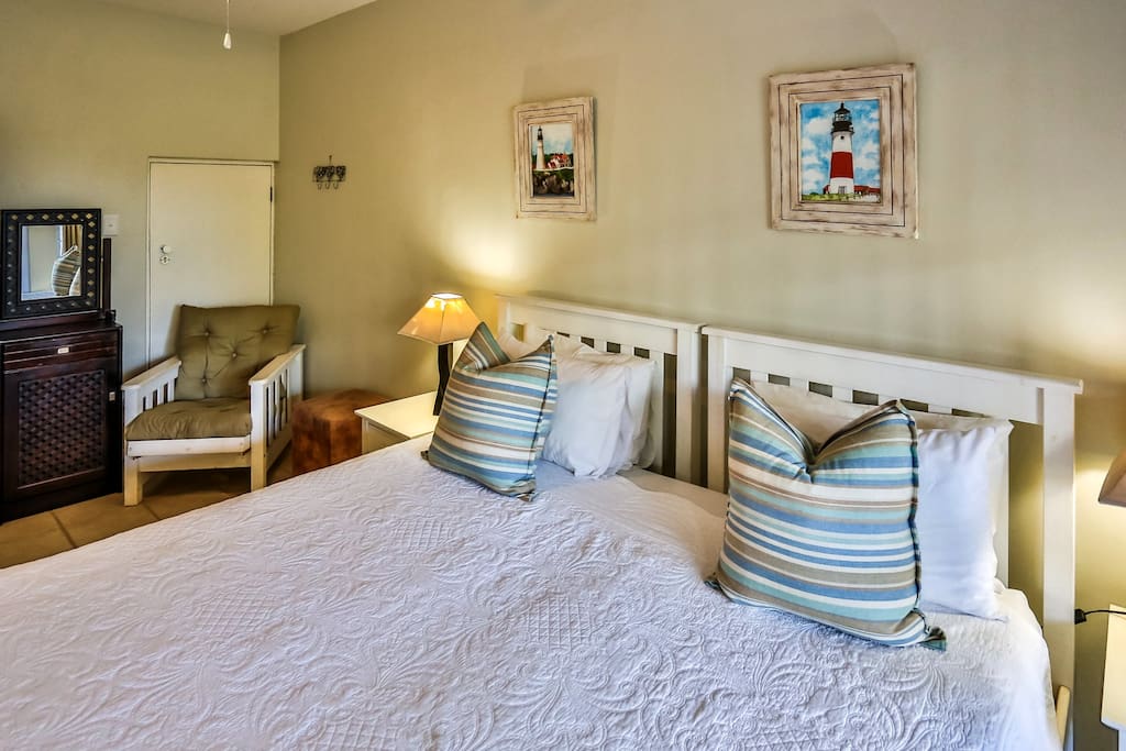 King bed. Can be converted intone two single beds.