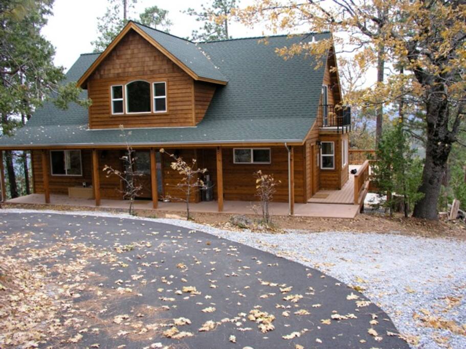 Front view from private driveway