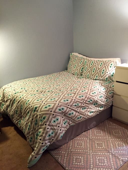Your own room with a full size bed.