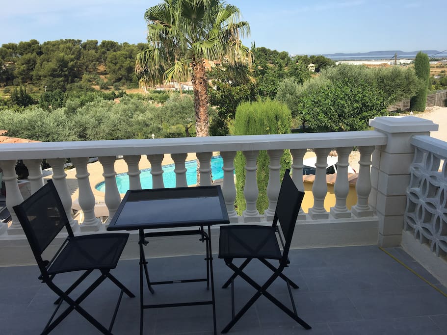La terrasse de la chambre