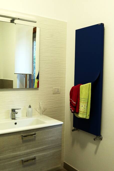 Bathroom sink side