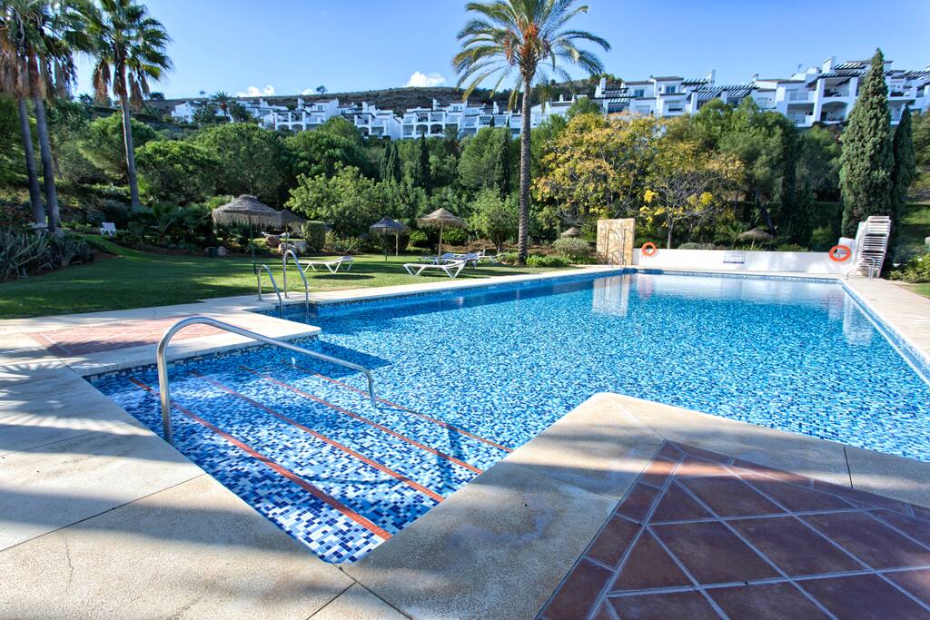 pool and gardens