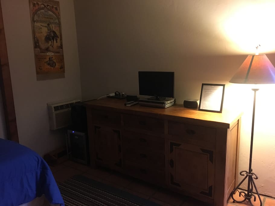 Dresser with small tv and DVD player