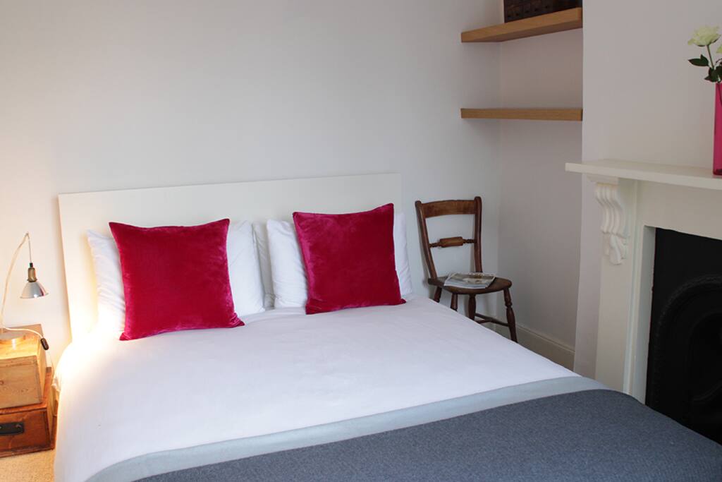 The main bedroom with king size bed and memory foam mattress