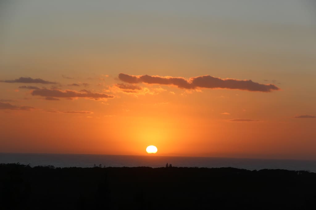 You can watch the sun rise or moon rise over the ocean!