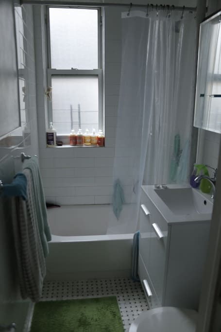 Natural light in bathroom with window for ventilation