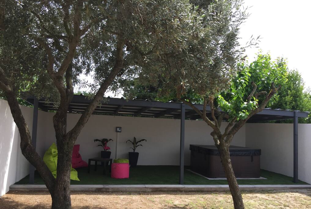 Espace detente ombragé