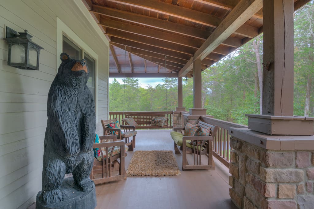 10' x 60' covered front porch