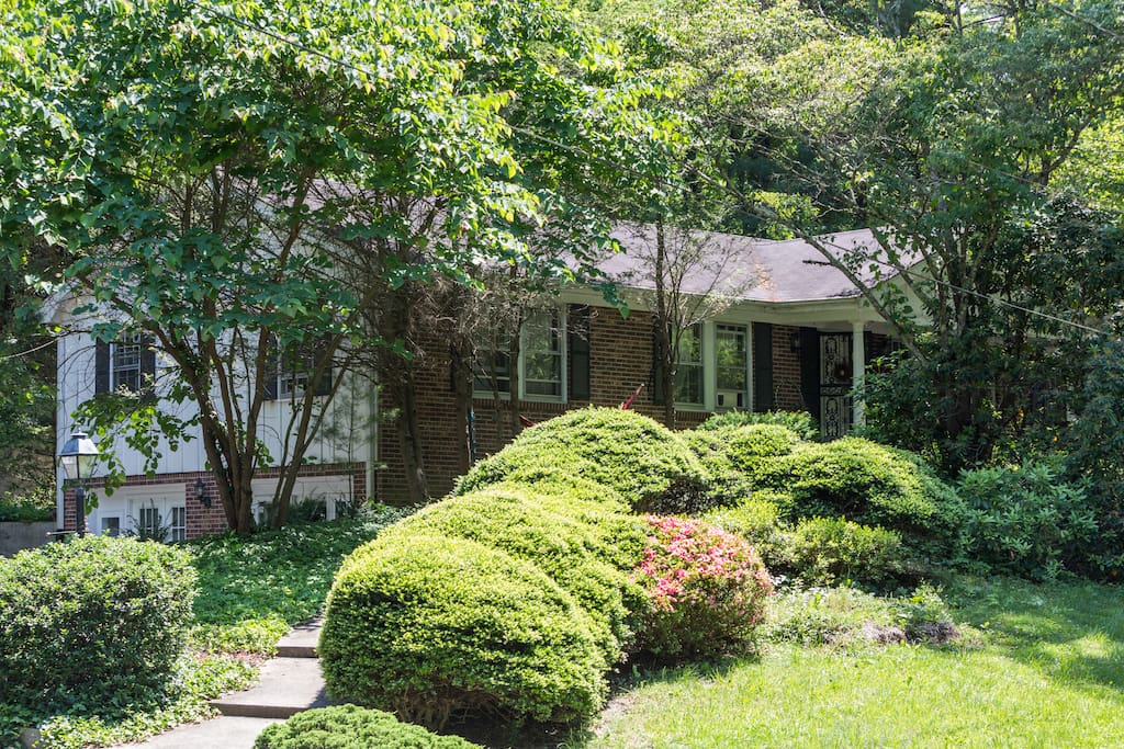 Front of the house. House is on a very quiet wooded street.