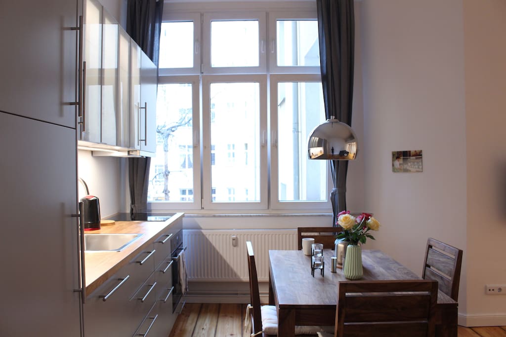 Bright open kitchen