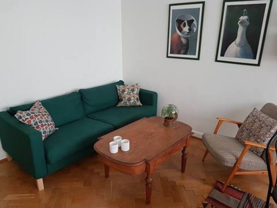 Cozy sofa and armchair
