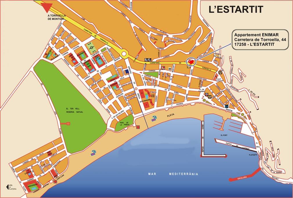 Plano de situacion -250 metros de la playa