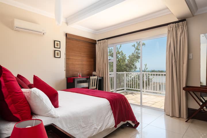 Master bedroom with views to sea.