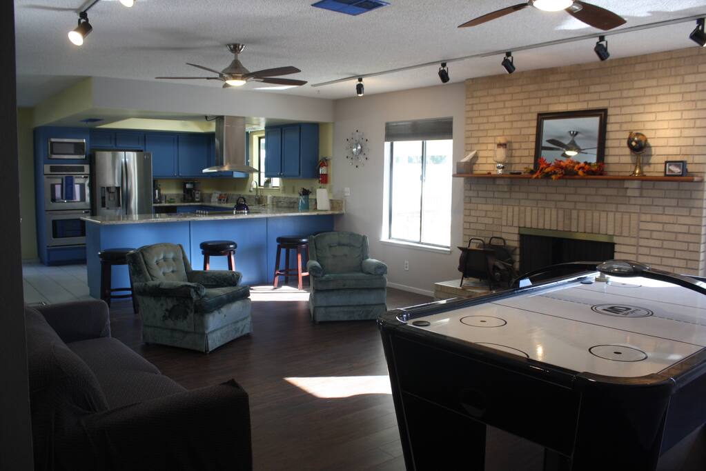 Looking into kitchen from family room