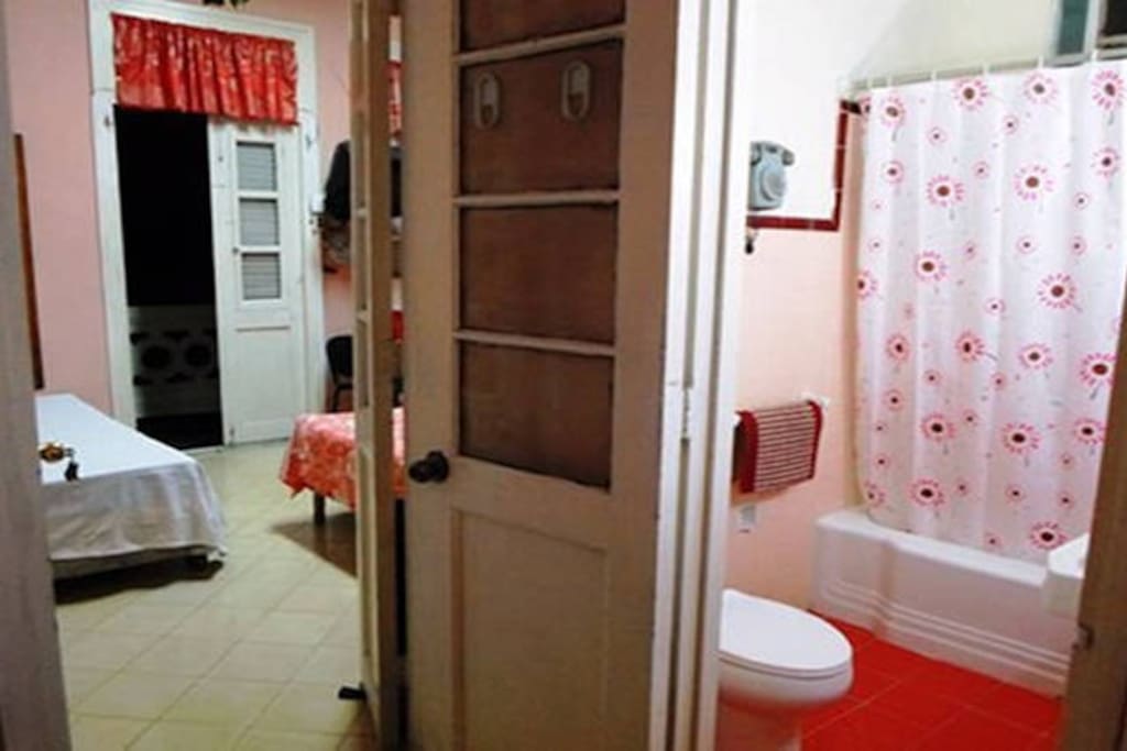 Master bedroom and bathroom