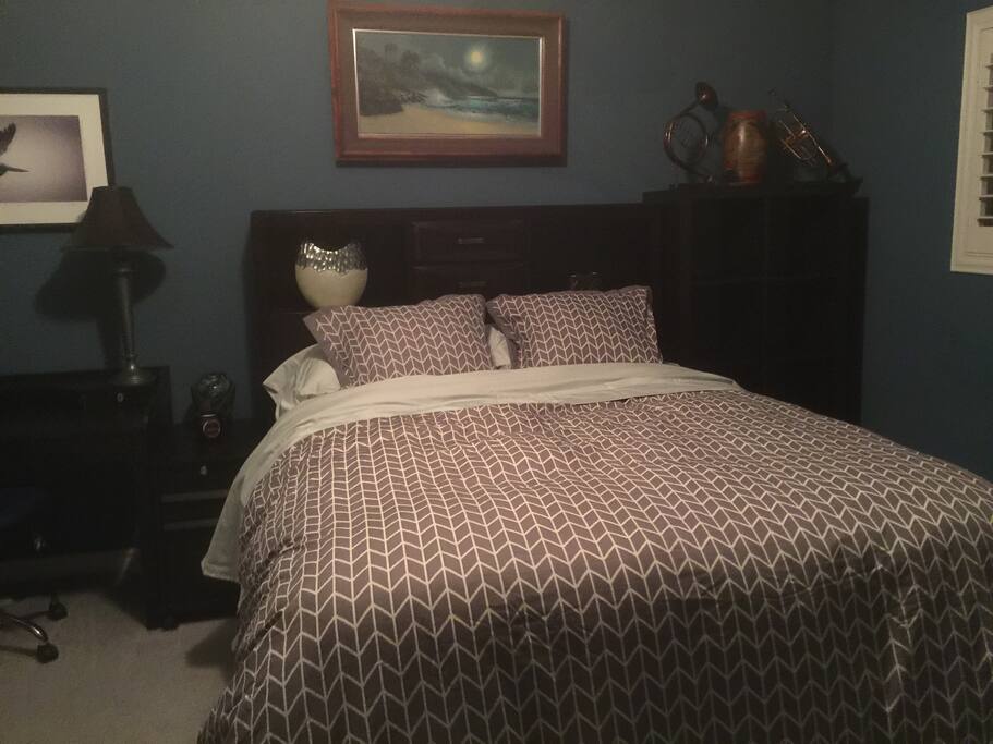 Book case in the back of your bed.