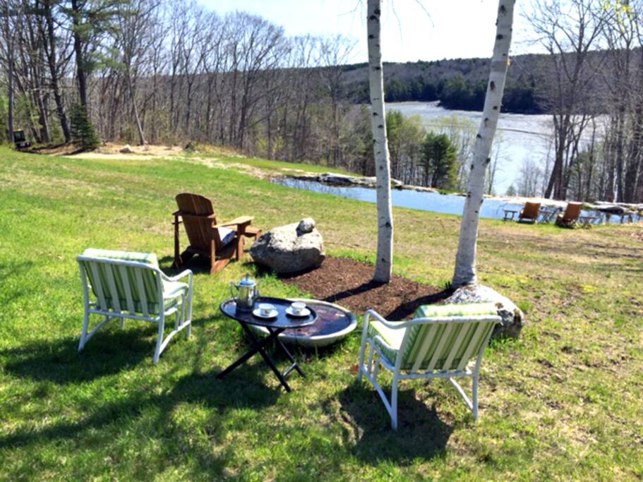 Pleasant Coves ebb and flow of tides can be viewed while sitting by the pond