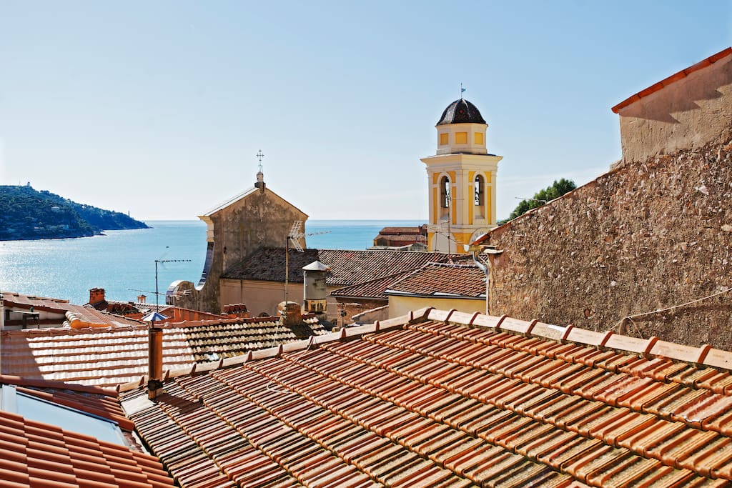 View from your window overlooking Villefranche harbor