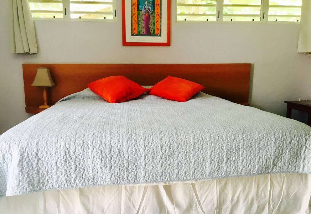 Huge comfortable King bed.